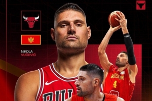 公牛官推：祝代表黑山出戰(zhàn)的武切維奇在男籃歐錦賽好運