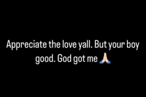 報平安！阿爾瓦拉多更新社媒：感謝所有人的關心 你們的男孩沒事