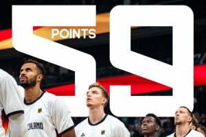 德國(guó)105-83大勝！半場(chǎng)59分打破球隊(duì)歐錦賽歷史半場(chǎng)得分紀(jì)錄