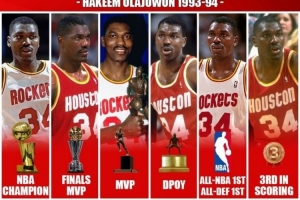 歷史單季最強表現(xiàn)？美媒曬大夢93-94賽季各種斬獲：FMVP&MVP&DPOY