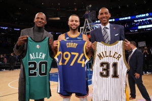 克萊談歷史前5射手：庫(kù)里、米勒、雷-阿倫、伯德、自己