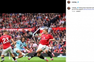 德里赫特社媒：在休賽期前拿下了關(guān)鍵的3分，感謝球迷們的支持