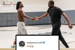 追夢和巴特勒訓(xùn)練后喊話：勇士這賽季會拿下冠軍！庫里：????