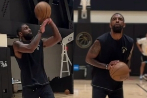 時(shí)隔前交叉韌帶手術(shù)手5個(gè)月 歐文重返球場(chǎng)練習(xí)拋投及撤步中投