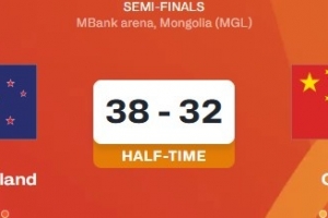 差距不大！中國男籃U16半場32-38落后新西蘭男籃 張懿趙杰9分4板