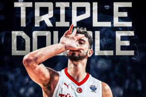 歐錦賽歷史第六個(gè)三雙！申京僅用26分鐘就砍下15分10板10助三雙