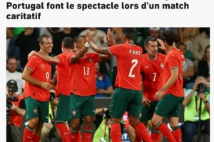 慈善賽-葡萄牙傳奇4-1世界傳奇，菲戈歐文破門德約卡夫失點(diǎn)