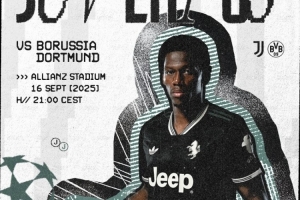 尤文發(fā)布?xì)W冠對陣多特海報：喬納森-戴維單人出鏡