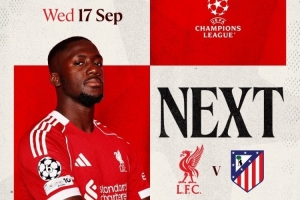 利物浦發(fā)布歐冠對陣馬競海報：科納特單人出鏡