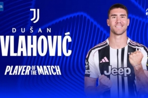 替補出場2射1傳！弗拉霍維奇當(dāng)選尤文vs多特全場最佳球員