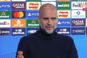 瓜帥：顯然我們不是歐冠奪冠熱門 明天賽后會和德布勞內(nèi)聚聚