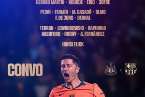 巴薩歐冠首輪名單：萊萬領銜，拉什福德在列，亞馬爾缺席！