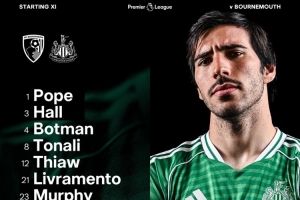 伯恩茅斯vs紐卡首發(fā)：A-希門尼斯、沃爾特馬德、托納利在列