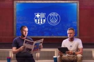 教練對決！巴薩發(fā)布戰(zhàn)巴黎海報：弗里克對決恩里克