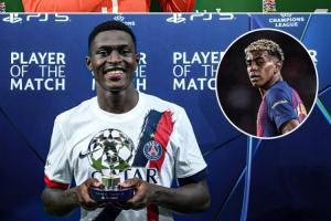 世一左？門(mén)德斯歐國(guó)聯(lián)歐冠對(duì)位亞馬爾，先后拿下全場(chǎng)最佳球員