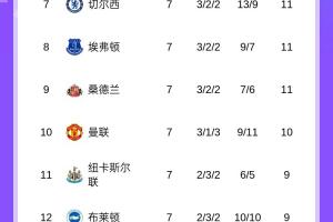 英超積分榜：利物浦連敗丟榜首，阿森納1分優(yōu)勢(shì)登頂，曼城升第五