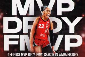 ??大滿貫！阿賈-威爾遜同年DPOY+MVP+FMVP??WNBA歷史第一人