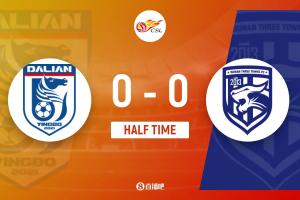 半場(chǎng)-大連英博0-0武漢三鎮(zhèn) 劉祝潤(rùn)、朱鵬宇造險(xiǎn)鄧涵文傷退