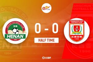 半場-劉鑫瑜屢造險安智誠關(guān)鍵撲救 河南隊(duì)暫0-0亞泰