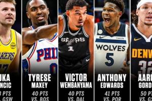 ??得分盛宴！新賽季揭幕戰(zhàn)共5位球員拿下40+ NBA歷史第一次