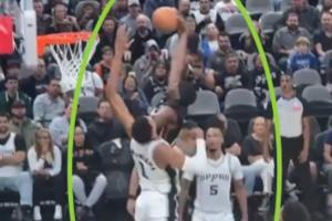 超硬！阿德巴約突然飛身隔扣文班??熱火替補席瘋狂了！