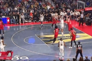 終于打進(jìn)！瓦蘭籃下硬鑿克林根翻身勾手命中