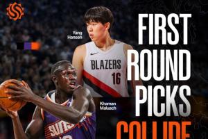 預熱！山谷太陽發(fā)布今日比賽海報：楊瀚森VS馬盧阿奇 首輪秀對決~