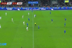 踢不過！巴斯托尼出球被鮑勃攔截 哈蘭德光速雙響，意大利1-3落后