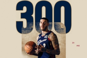 恭喜！騎士官方曬照：朗佐·鮑爾達(dá)成生涯第300場(chǎng)里程碑