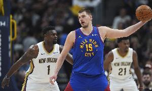 拿捏！約基奇近15次對陣鵜鶘有12次拿到三雙 掘金戰(zhàn)績12勝3負(fù)