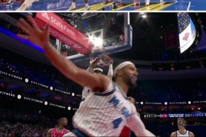 還挺像！薩格斯助飛小卡特空接 欲復(fù)刻詹姆斯和韋德的經(jīng)典之作