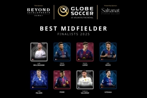 環(huán)足獎年度最佳中場最終候選：貝林厄姆、佩德里、帕爾默在列