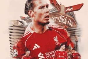 利物浦發(fā)布客戰(zhàn)國米海報：范戴克、維爾茨、?；倏顺鲧R