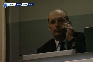 阿萊格里本賽季已經(jīng)4次因停賽坐上看臺(tái)，但米蘭4場(chǎng)全勝狂進(jìn)11球