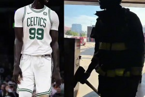 這是要轉(zhuǎn)行？2米29的塔克-法爾進行消防員培訓(xùn)