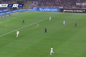 慘案預(yù)定！博尼外腳背妙傳，巴雷拉包抄得手