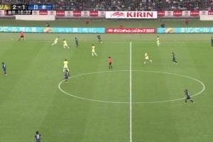 你買了多少日本贏啊??？中村敬斗墊射，布魯諾爆射自家大門