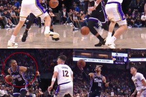 侮辱性極強(qiáng)！威少變向一步過掉拉拉維亞，還調(diào)戲看他一眼??