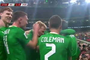葡萄牙客場落后！門將科斯塔級失誤送角！愛爾蘭角球頭球接力破門