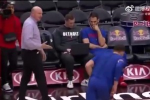 格里芬19年作為活塞球員重返快船主場，疑似拒絕和鮑爾默握手！