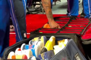 一支NBA球隊賽前要準備多少鞋子？有誰知道這些鞋子都是誰的呢？
