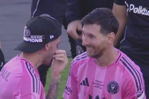 聯(lián)手奪得美職聯(lián)冠軍！賽后德保羅與梅西有說有笑！